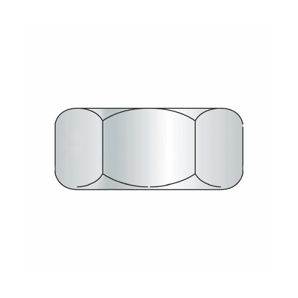 Newport Fasteners Hex Nut, 1-3/8"-12, Steel, Grade 2, Zinc Plated, 1-11/64 in Ht, 5 PK 485551-PR-5 - main